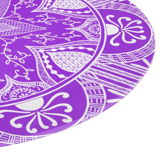 Amethyst Mandala Schneidebrett (Ecke)