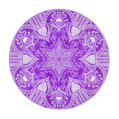 Amethyst Mandala Schneidebrett (Vorderseite)