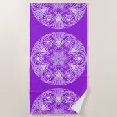 Amethyst Mandala Strandtuch (Vorderseite)