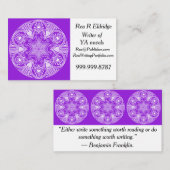 Amethyst Mandala Visitenkarte (Vorne/Hinten)