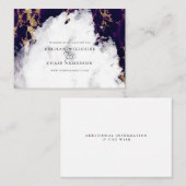 Amethyst Marbled Watercolor Geode BarefootBride™ Visitenkarte (Vorne/Hinten)