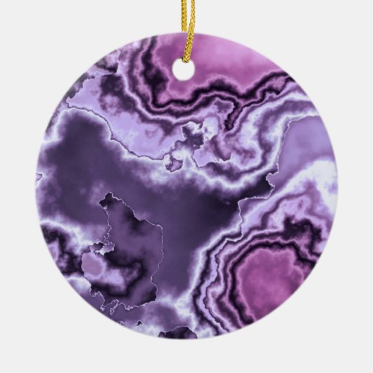 Amethyst Marmor 2 Keramikornament (Vorne)