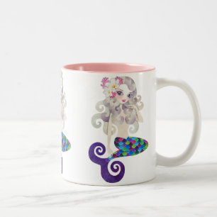 Amethyst-Meerjungfrau-Tasse Zweifarbige Tasse