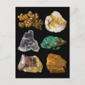 Amethyst Mica Kupfer Barite Malachite Geode Rocks  Postkarte (Vorderseite)