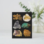 Amethyst Mica Kupfer Barite Malachite Geode Rocks  Postkarte (Stehend Vorderseite)