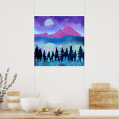 Amethyst-Mist-Gebirge Poster (Küche)