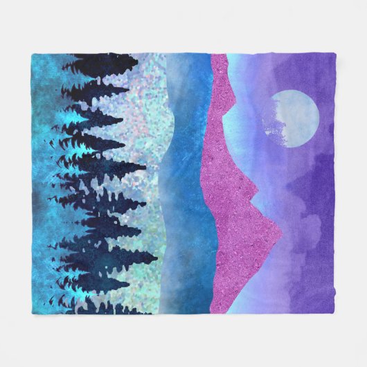 Amethyst Mist Mountains Fleecedecke (Vorderseite (Horizontal))