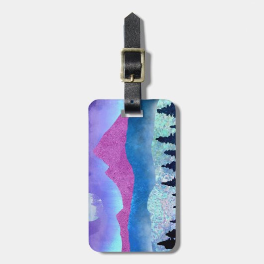 Amethyst Mist Mountains Gepäckanhänger (Vorderseite vertikal)