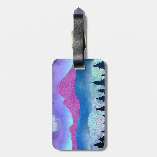 Amethyst Mist Mountains Gepäckanhänger (Rückseite vertikal)
