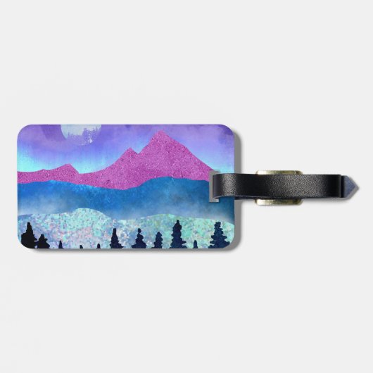 Amethyst Mist Mountains Gepäckanhänger (Rückseite horizontal)
