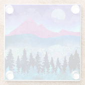 Amethyst Mist Mountains Glasuntersetzer (Rückseite)