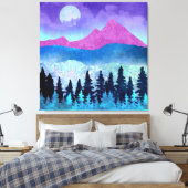 Amethyst Mist Mountains Leinwanddruck (Insitu (Schlafzimmer))