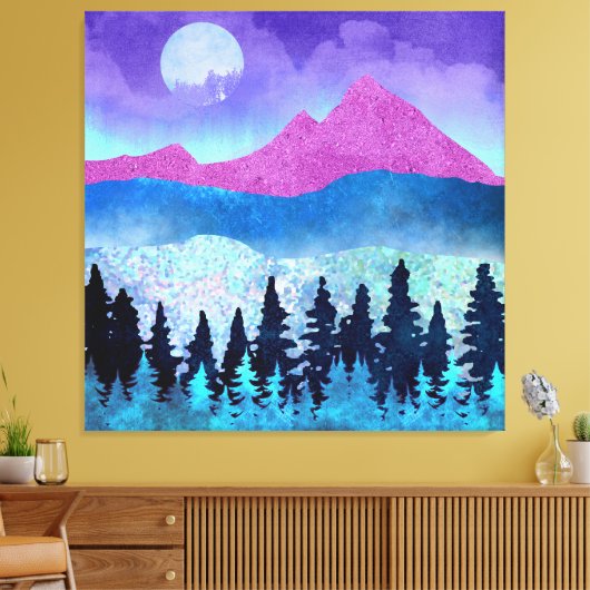 Amethyst Mist Mountains Leinwanddruck (Insitu (Wohnzimmer))