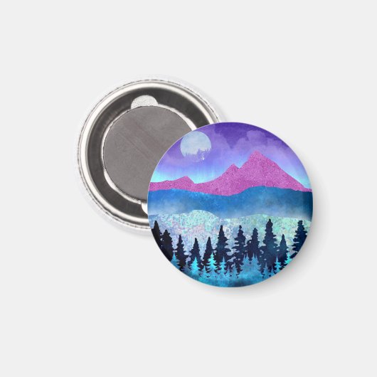 Amethyst Mist Mountains Magnet (Vorderseite/Rückseite)