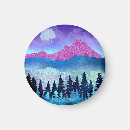 Amethyst Mist Mountains Magnet (Vorne)