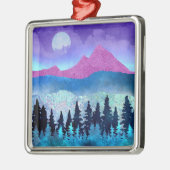 Amethyst Mist Mountains Ornament Aus Metall (Links)
