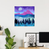Amethyst Mist Mountains Poster (Heimbüro)