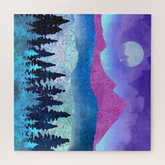 Amethyst Mist Mountains Puzzle (Horizontal)