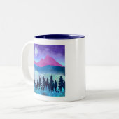 Amethyst Mist Mountains Zweifarbige Tasse (Vorderseite Links)