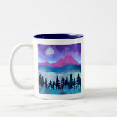 Amethyst Mist Mountains Zweifarbige Tasse (Links)