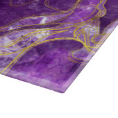 Amethyst mit Gold gemarmorter Beschaffenheit Schneidebrett (Ecke)