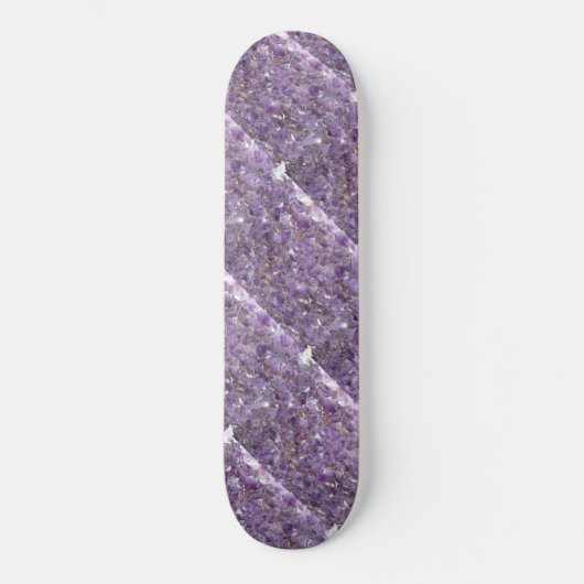 Amethyst mit GoldFlecked Muster-Skateboard Skateboard (Vorderseite)