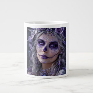 Amethyst-Mond-Calavera – Lila Tag der Toten Jumbo-Tasse