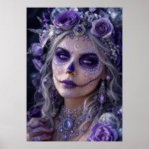 Amethyst-Mond-Calavera – Lila Tag der Toten