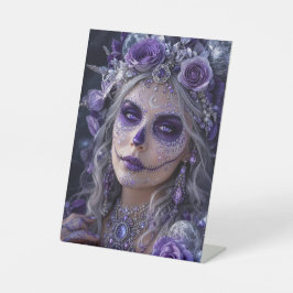 Amethyst Moon Calavera – Purple Day of the Dead Sockelschild