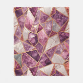 Amethyst-Mosaik – Gebrochenes Glas - Lila Fleecedecke (Vorderseite)