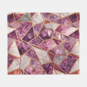 Amethyst-Mosaik – Gebrochenes Glas - Lila Fleecedecke (Vorderseite (Horizontal))