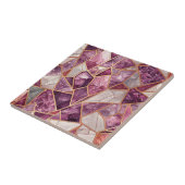 Amethyst-Mosaik – Gebrochenes Glas - Lila Fliese (Seite)