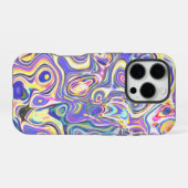 Amethyst Multicolor Amöben-Muster iPhone Hülle (Rückseite (Horizontal))