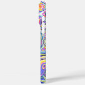 Amethyst Multicolor Amoeba Muster Case-Mate iPhone Hülle (Rückseite / Links)