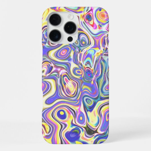 Amethyst Multicolor Amoeba Muster iPhone Hülle (Rückseite)