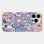 Amethyst Multicolor Amoeba Muster iPhone Hülle (Rückseite (Horizontal))