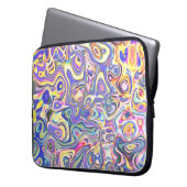 Amethyst Multicolor Amoeba Muster Laptopschutzhülle (Vorderseite Links)