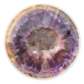 Amethyst Natural Gem Muster Keramikknauf (Vorderseite)