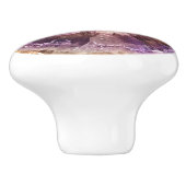 Amethyst Natural Gem Muster Keramikknauf (Seitenansicht)