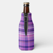 Amethyst Navy Blue Cotton Candy Pink Madras Flaschenkühler (Flasche Rückseite)