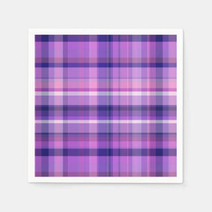Amethyst Navy Blue Cotton Candy Pink Madras Serviette