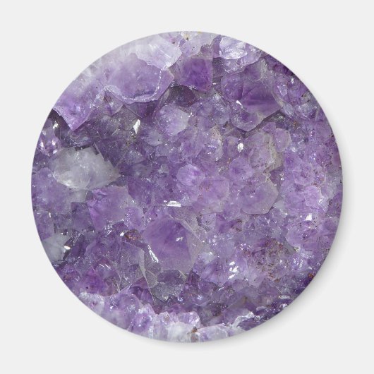 Amethyst New Age Crystal Healing Cluster Foto Magnet (Vorne)