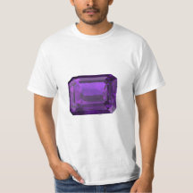 Amethyst Octagon Gemstone T - Shirt