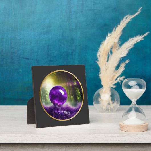 Amethyst Orb Fantasy Tabletop Art Plaque Fotoplatte (InSitu)