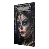 Amethyst Orchid Calavera – Gothic Sugar Skull Mini Klemmbrett (Gewinkelt2)