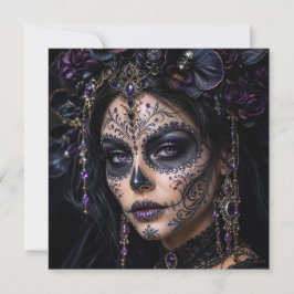 Amethyst-Orchidee Calavera – Gothic Zucker-Schädel Einladung
