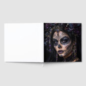 Amethyst-Orchidee Calavera – Gothic Zucker-Schädel Gästebuch (Voll)