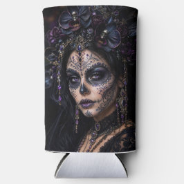 Amethyst-Orchidee Calavera – Gothic Zucker-Schädel Selters Dosenkühler