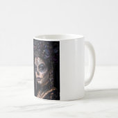 Amethyst-Orchidee Calavera – Gotischer Zuckerschäd Kaffeetasse (VorderseiteRechts)