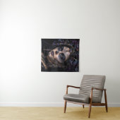 Amethyst-Orchidee Calavera – Gotischer Zuckerschäd Wandteppich (Beispiel (Horizontal))